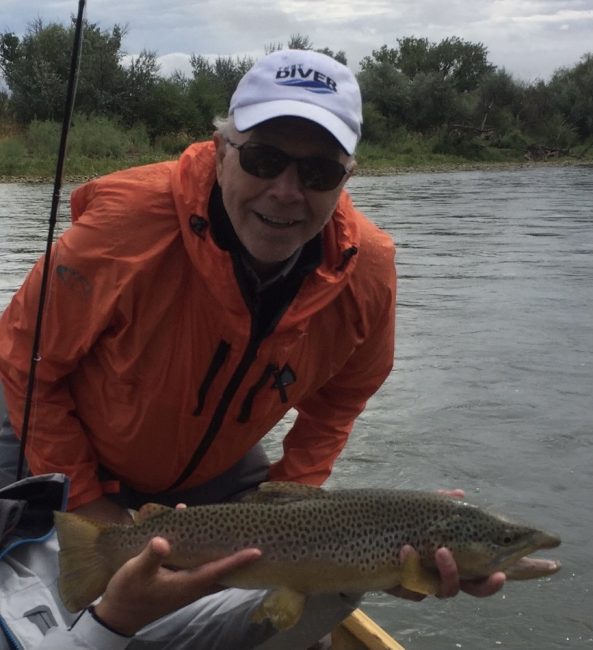 Happy client on the Bighorn River with Shade Tree Outfitters