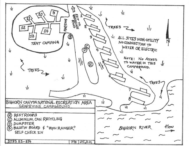 Camping &ndash; Bighorn Canyon National Recreation Area &ndash; Grapevine Camp sites